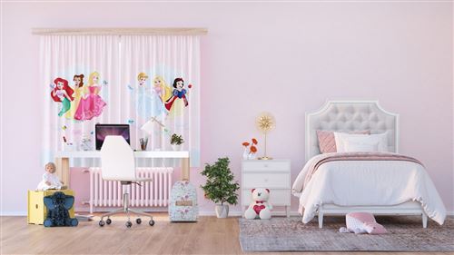 Rideaux - Princesses Disney - modèle dessin - 2 pièces 90cmx160cm
