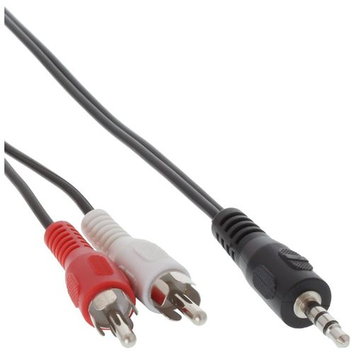 Inline Câble Cinch/Jack, Inline®, 2X Cinch Mâle À 3,5Mm Jack Mâle 2M