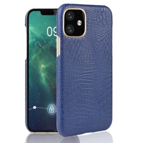Etui en PU crocodile bleu pour votre Apple iPhone 5.8 pouces (2019)