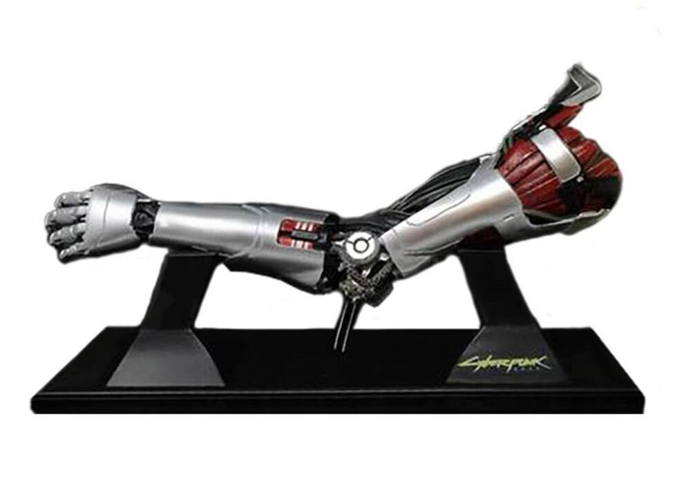 NEAMEDIA THE CHARACTER COMPANY Réplique 1/2 Bras Johnny Silverhand Cyberpunk 2077, Licence Officielle, Statue en Résine, 30cm, Décoration Gaming pour Bureau, Salon, Xbox, PS5 et PC NEAMEDIA THE CHARACTER COMPANY Réplique 1/2 Bras Johnny Silverhand Cyberpunk 2077, Licence Officielle, Statue en Résine, 30cm, Décoration Gaming pour Bureau, Salon, Xbox, PS5 et PC