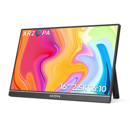 Non Communiqué Noir Ecran Portable Z1rc 2K,16.0 Pouces 2560×1600 Fhd 60 Hz,Moniteur Portable Ips - Image 1
