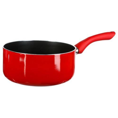 Casserole en aluminium - D. 20 cm - &Agrave; induction - Rouge