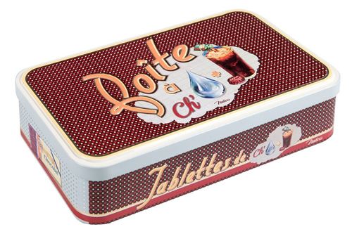 Natives 511640 Boîte pour Tablette de Chocolat, Métal, Multicolore, 23 x 5,5 x 13 cm