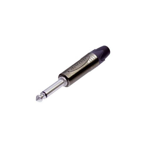 Fiche Jack câble mono 6.35 mâle noir - Neutrik NP2X-BAG