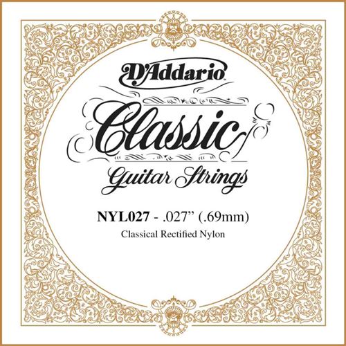 Corde au détail guitare classique D'addario Classics NY027 tirant 27