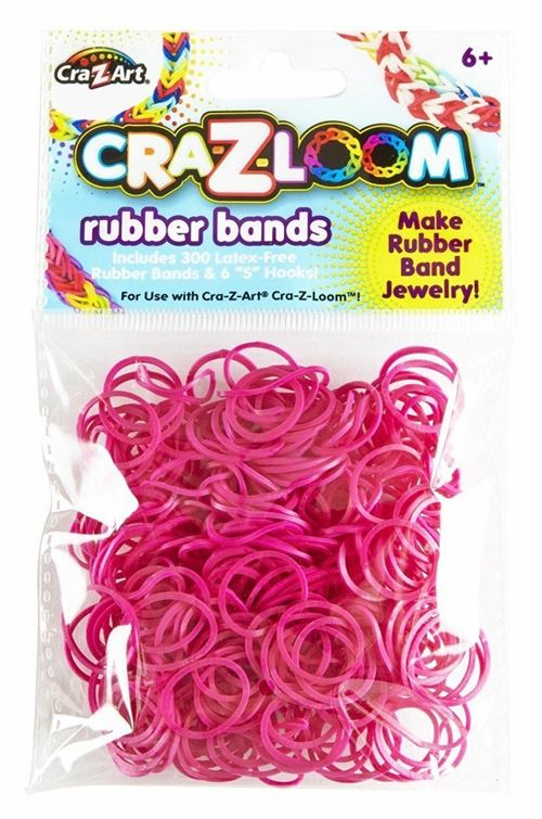 Cra-Z-Art Loom Bandsrecharge de bretelles de métier à tisser 300 pièces rose
