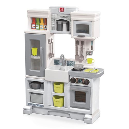 Step2 cuisine jouet Downtown Delights 112 cm blanc/gris 21 pi&egrave;ces