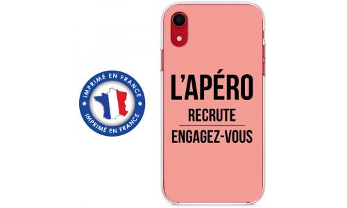 Coque souple pour Apple iPhone XR avec impression Motifs l'apéro recrute rose