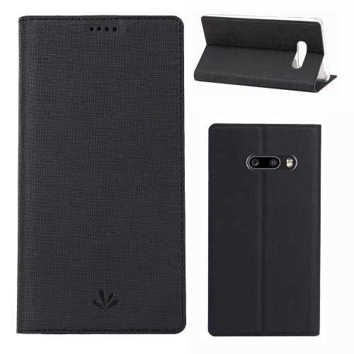 Etui en PU + TPU avec support et porte-carte noir pour votre LG G8X ThinQ/V50s ThinQ