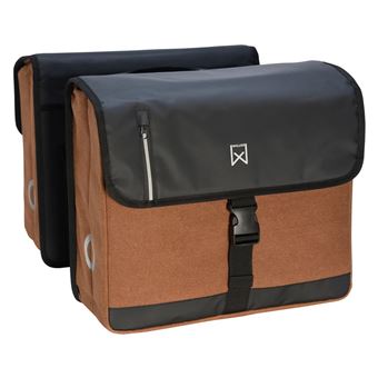 Sacoche double de vélo Willex Business 40L Marron et Noir
