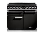 Falcon 1000 Deluxe - Cuisinière (four à deux étages) - pose libre - largeur : 99 cm - profondeur : 60 cm - hauteur : 91.2 cm - classe A - noir