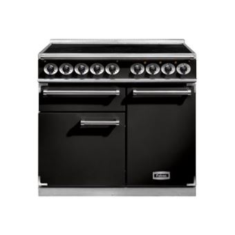 Falcon 1000 Deluxe - Cuisinière (four à deux étages) - pose libre - largeur : 99 cm - profondeur : 60 cm - hauteur : 91.2 cm - classe A - noir