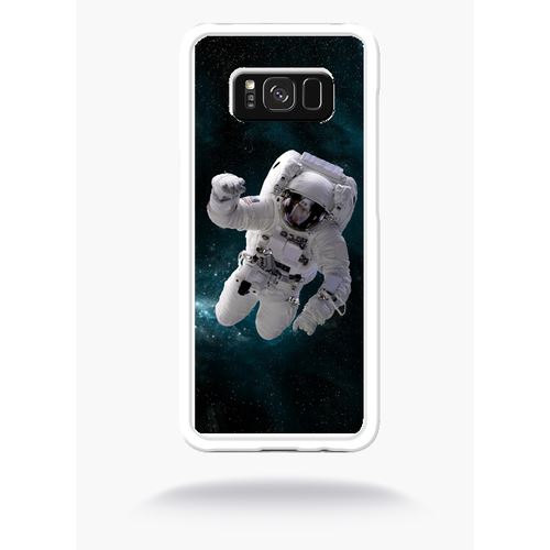 Coque Astronaute Blue Compatible Samsung S8+ Bord Transparent