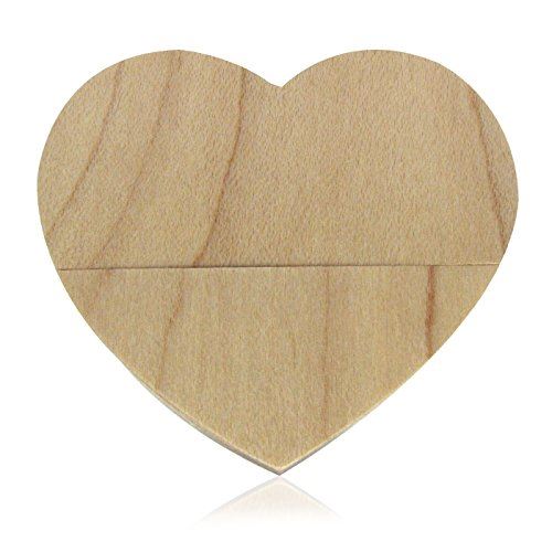 818-TEch No18600090008 Hi-Speed 2.0 clé USB 8Go bois coeurs d'amour 3D