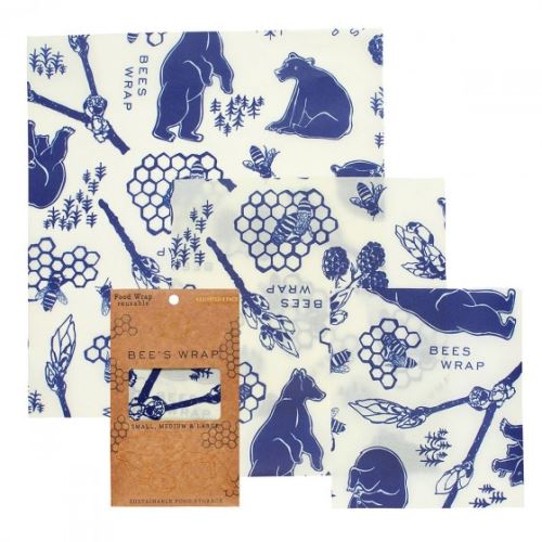Lot de 3 Emballages réutilisables Bee's Wrap Multi taille Bears - BEE'S WRAP