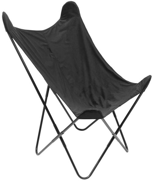 The Home Deco Factory - Fauteuil papillon en velours réversible Noir