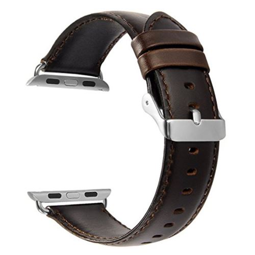 Générique Marron Bracelet De Montre Compatible Avec Apple Watch 5 44Mm, Cuir - Image 1