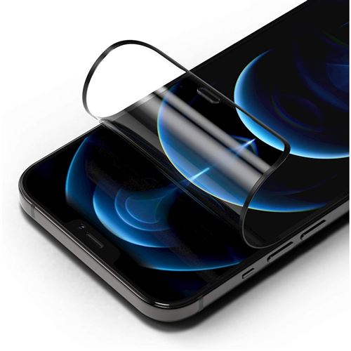 Protection d'écran anti-chocs 3D pour iPhone 12 Pro Max - Bord incurvés 3D couverture bord à bord complète - Avant