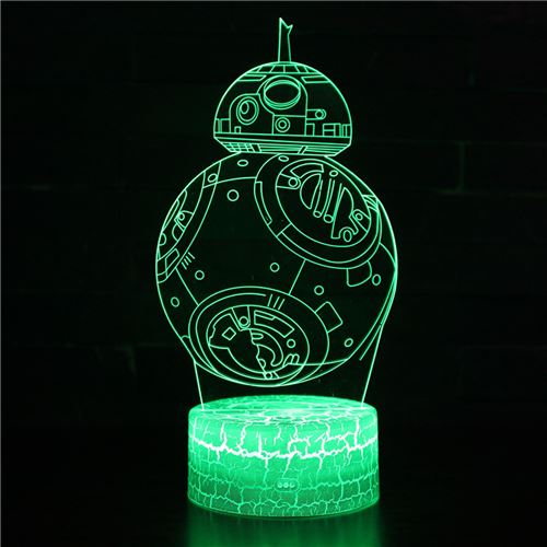 Stack Lampe 3D Tactile Veilleuses Enfant 7 Couleurs Avec Telecommande - Star Wars #193 - Image 1