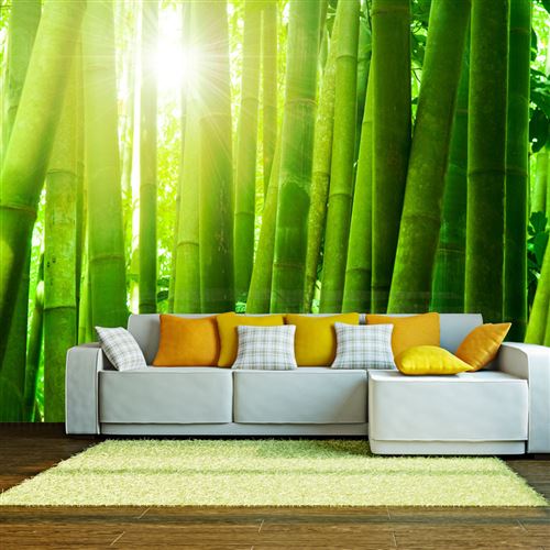 Papier peint Soleil et bambou 2-Taille L 400 x H 309 cm