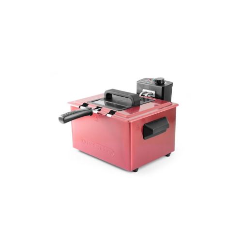Kitchen Cook -fr5050_inox_red - Friteuse Semi-pro - 2000w - 5l - Cuve En Inox - Rouge