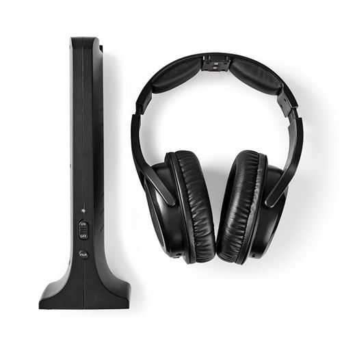 KOMELEC FRANCE Casque Audio Sans Fil Rf Avec Socle De Recharge Noir 