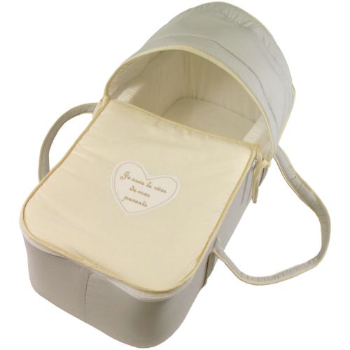 Couffin Pour Bebe Gris Et Beige Je Suis Le Reve De Mes Parents Berceaux Couffins Achat Prix Fnac
