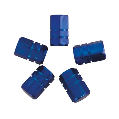 Carpoint bouchons de valve Piston 13,9 mm acier bleu 5 pièces