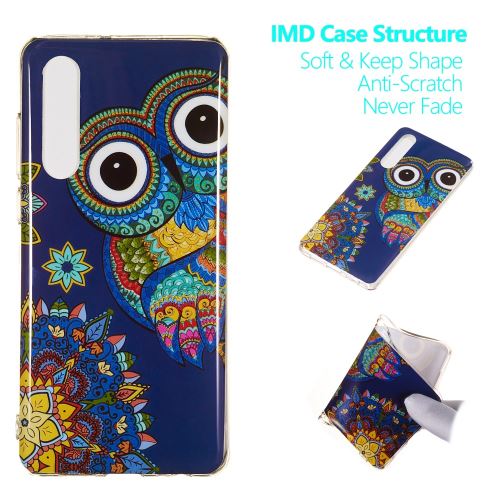 Coque en TPU impression d'un motif lumineux luminescent motif hibou pour votre Huawei P30