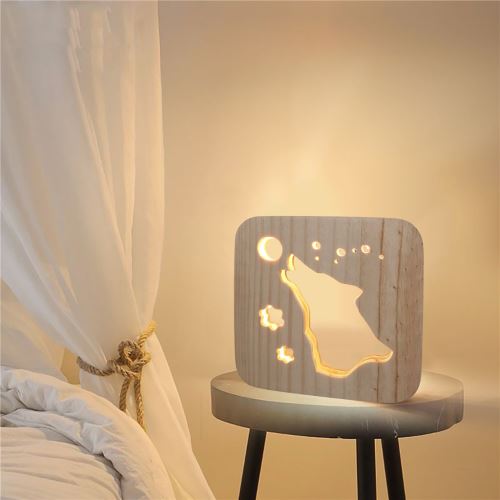 Creative Craft Décoration Lampe en bois Led Lumière Veilleuse Lampe de table_onaeatza449