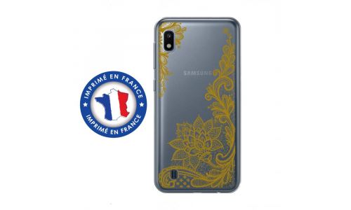 Coque souple pour Samsung Galaxy A10 avec impression Motifs Lace gold