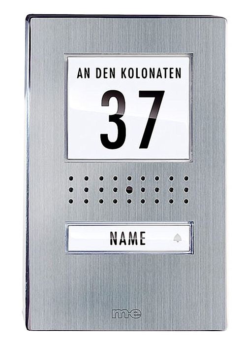 Visiophone câblé m-e modern-electronics VDV 510.1 EG unité extérieure 1 foyer acier inoxydable