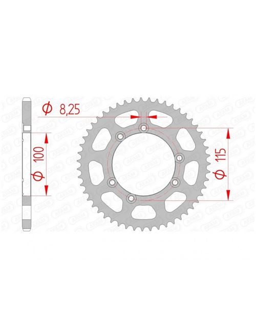 Couronne AFAM 58 dents acier standard pas 420 type 92115