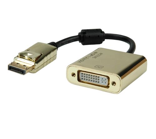 ROLINE GOLD Adaptateur DisplayPort-DVI avec câble | DP M - DVI F | 0,15 m