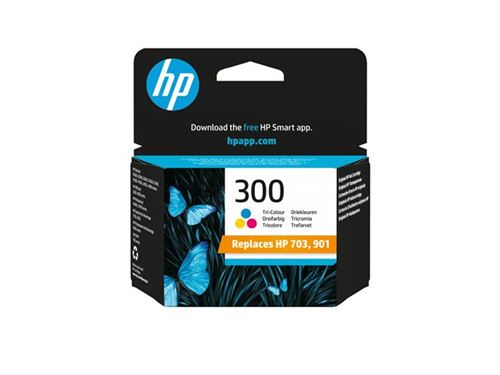 HP CC643EE#231 Cartouche d'encre Bleu, Rose, Jaune