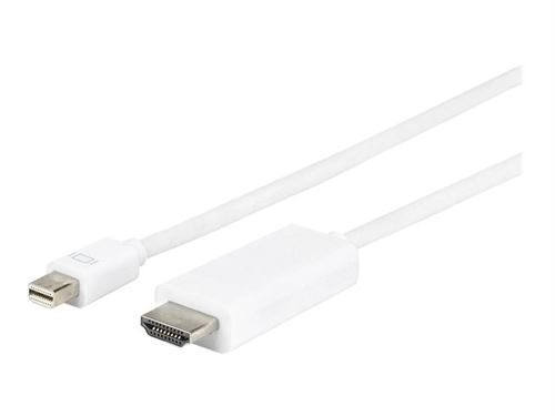 eSTUFF 3 m Mini DP – HDMI 3 m Mini DisplayPort HDMI Blanc – Adaptateurs de câble vidéo (3 m, Mini DisplayPort, HDMI, Male Connector, Male Connector, blanc)