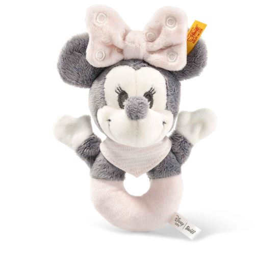 Steiff Minnie Mouse anneau de préhension avec crécelle - 13 cm