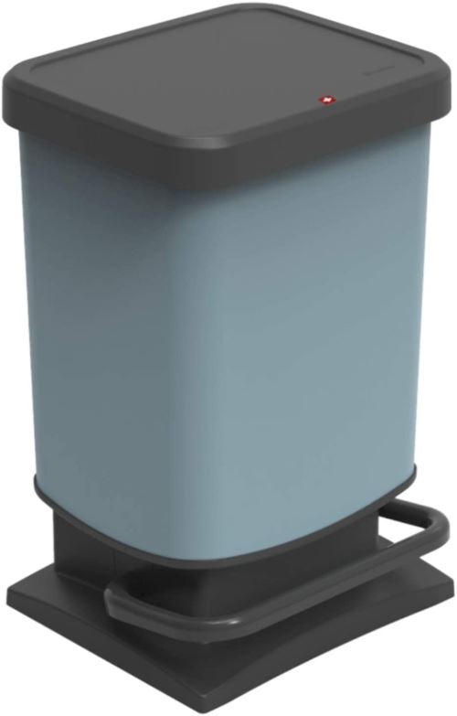 Poubelle Rotho Eco Paso 20l, plastique (PP), bleu, 20 litres (29,3 x 26,6 x 45,7 cm)