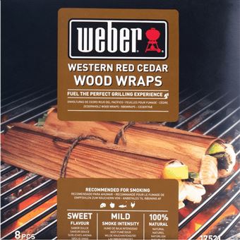 wraps cedre de bois rouge weber accessoires pour barbecue et fumoir achat prix fnac