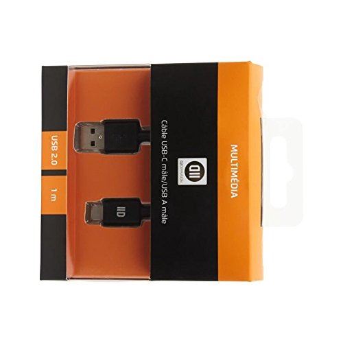 D2 Diffusion D2USBCUSBM100 Câble USB-C 2.0/USB Type A Mâle Noir