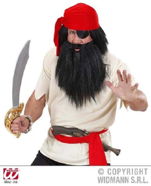 Perruque avec barbe de pirate