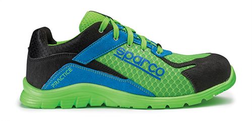 Chaussure de sécurité S24 SPARCO Pratice - Noir vert/bleu - Taille 39 - 07517