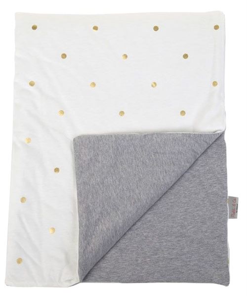 Childhome couverture Gold Dots100 x 80 cm blanc/gris/or