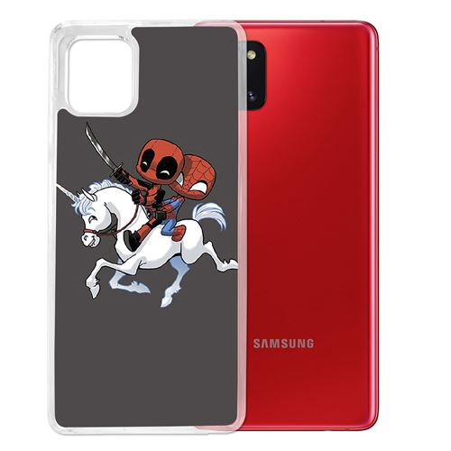 ذا نورث فيس Coque pour Samsung Galaxy A51 - Licorne Deadpool Spiderman