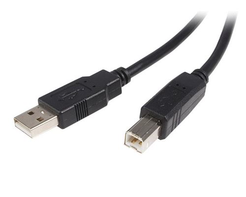 StarTech.com Câble USB 2.0 A vers B de 50 cm - Cordon USB A vers USB B - M/M - Noir - câble USB - 50 cm