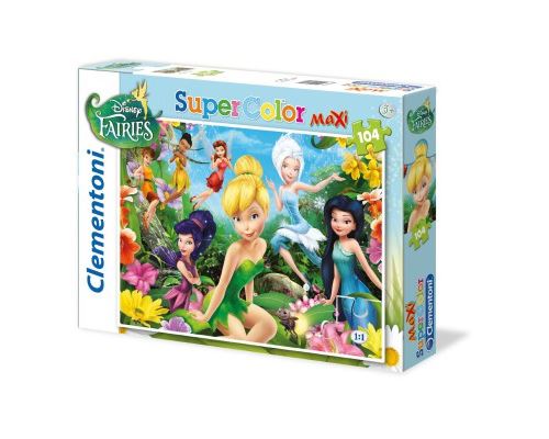 Puzzle 104 Pièces : Pièces XXL - Disney Fairies, Clementoni