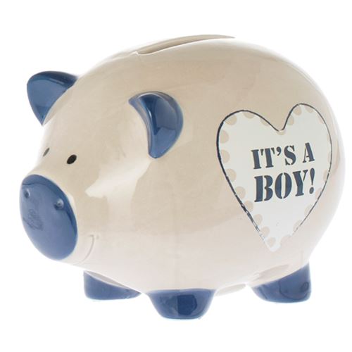 Tirelire en céramique cochon It's a Boy