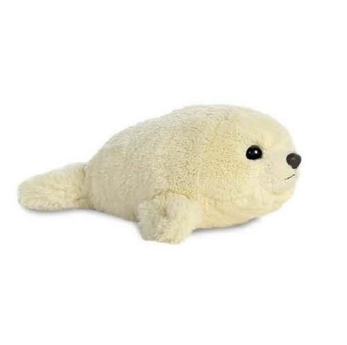 Aurora Blanc Cuddle Mini Flopsie Bébé Phoque 20,5 Cm