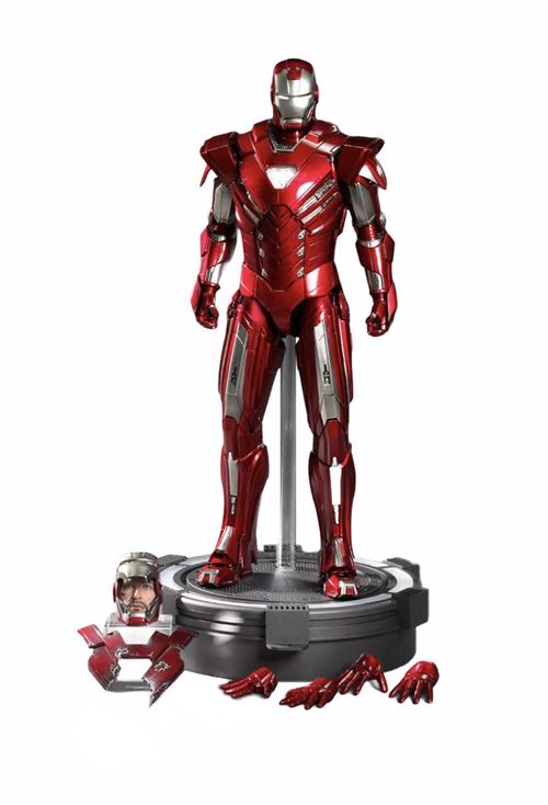 Figurine Hot Toys MMS213 - Marvel Comics - Iron Man 3 - Iron Man Silver Centurion Mark 33 Deluxe Version
