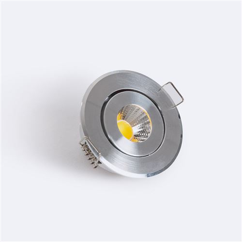 Spot LED Downlight Orientable COB Rond 1W Coupe Ø45 mm Blanc Neutre 4500K 60º
